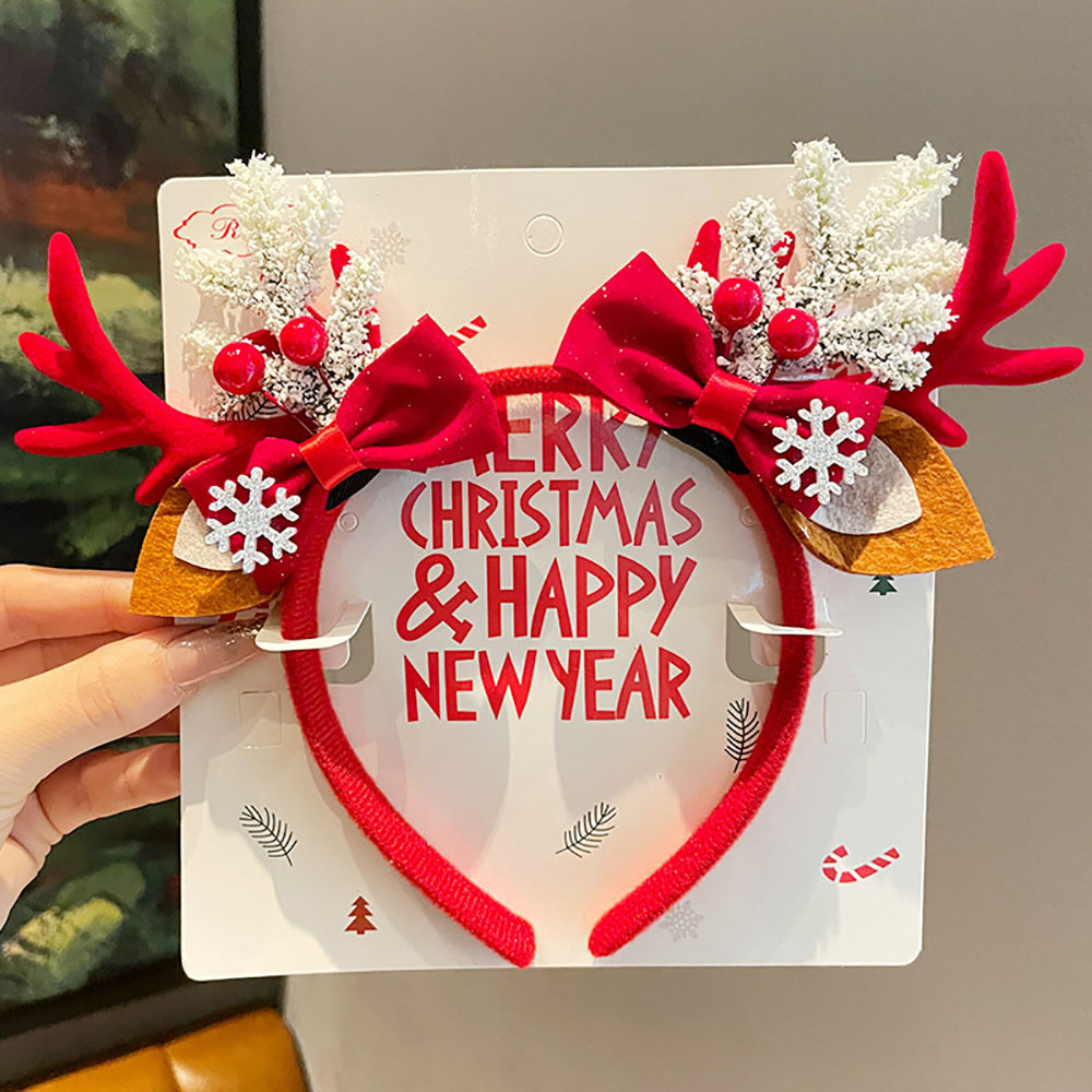Reindeer Antlers Headband - Niedlicher Haarschmuck, umweltfreundliches Rentiergeweih-Stirnband, Weihnachts-Stirnband, ungiftiges