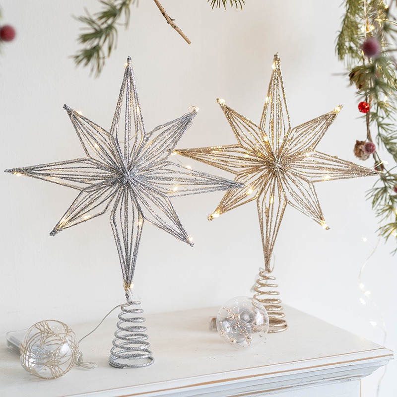 Weihnachtsdekoration aus Eisen – Star Tree Topper Bewertung und Preis