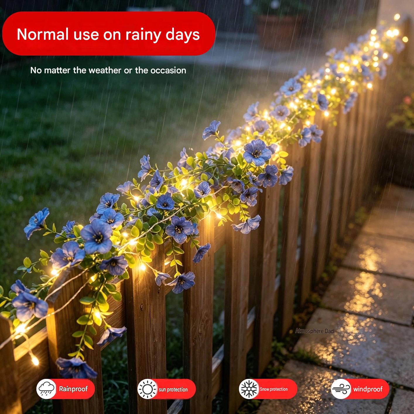 Solar-Rosenranken-Lichterkette – Christmas Lights Outdoor Bewertung und Preis